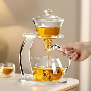 Ensemble de théière et cafetière magnétique semi-automatique multifonction en verre borosilicate haute résistance au chaleur et créatif - Product Image 2