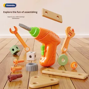 Kit d'outils de bricolage 144 pièces pour garçons avec tournevis électrique, jeu d'imitation avec écrous, <span class=keywords><strong>jouet</strong></span> pour enfants - Product Image 2