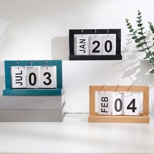 Wholesale Wooden Flip <b>Calendar</b> Reusable Desktop Decor <b>Calendar</b> for Office Home - Product Image 2