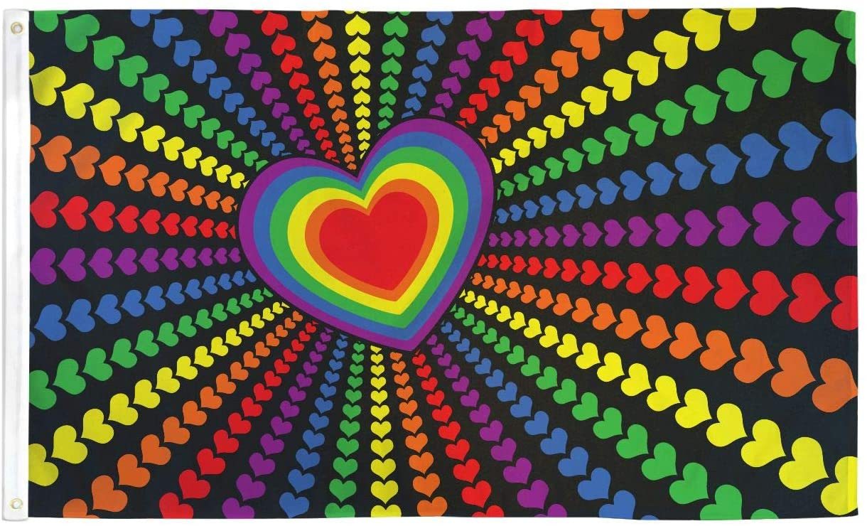 Rainbow Love Hearts Pride