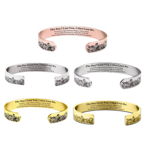 jewelry simple bracelet men's jewelry DIY stainless steel open bracelet women's retro accessories wholesale - Product Image 1