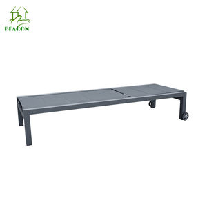 Tumbona de Guangdong muebles de jardín de estilo contemporáneo marco de <span class=keywords><strong>aluminio</strong></span> tumbona de metal <span class=keywords><strong>con</strong></span> rueda - Product Image 4