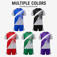 Tenue de football personnalisée pour jeunes, maillot à manches courtes en tissu mesh respirant, pour équipes sportives juniors, commandes en gros personnalisées
