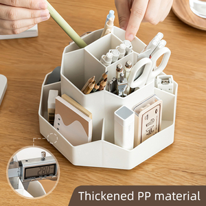 OEM ODM Porte-crayon de bureau portable à neuf grilles Porte-stylo rotatif de grande capacité pour étudiant - Product Image 6