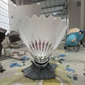 Custom Made Large Outdoor Fiberglass <b>Badminton</b> Sculpture Realistic Shuttlecock Decoration Floor Mount Landscape Ornament Statue - Product Image 4