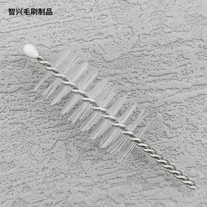 Brosse à bouteille en nylon 40*20*10 avec manche en acier inoxydable 304 pour le nettoyage des tubes à essai et des pailles - Product Image 3