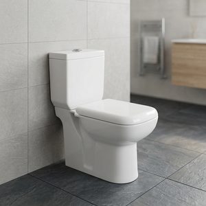 Inodoro de Dos Piezas con Montaje en Suelo Modelo Italiano Vistaar, Juego de Artículos Sanitarios de Cerámica de Alta Calidad - Product Image 5