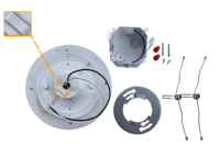 7.5 pouces Circulaire Ronde Plafonnier Led 3CCT + Veilleuse Ronde Plafonnier Led Luminaire