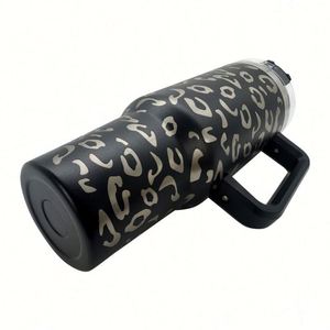 Gobelet de voyage isotherme réutilisable en acier inoxydable à double paroi de 40 oz, tasse à café pour voiture avec poignée et couvercle à paille - Product Image 2