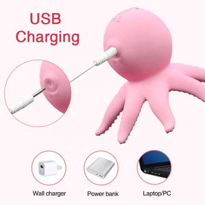 Vibrator Pijat Puting Stimulator Klitoris 100% Tahan Air USB Isi Ulang Mainan Seks Dewasa Pengisap Puting Wanita OEM - Product Image 3