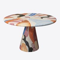 Table basse de style nordique personnalisée, table d'appoint moderne peinte à la main à l'huile pour la maison, le café, la villa, le restaurant, le salon/salle à manger