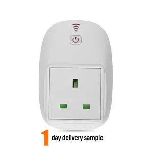 Enchufe inteligente UK para automatización del hogar, enchufe de pared blanco con Wifi, Control remoto inalámbrico por aplicación