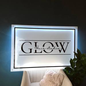 Enseigne lumineuse personnalisée en acrylique pour <span class=keywords><strong>salon</strong></span> d'affaires, enseigne avec logo en acrylique, décoration murale avec logo <span class=keywords><strong>de</strong></span> boutique - Product Image 5