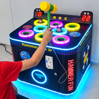 Machine de jeu d'arcade OEM Hammer pour enfants, jeu de frappe au marteau Whack-a-Mole avec affichage numérique du temps et du score
