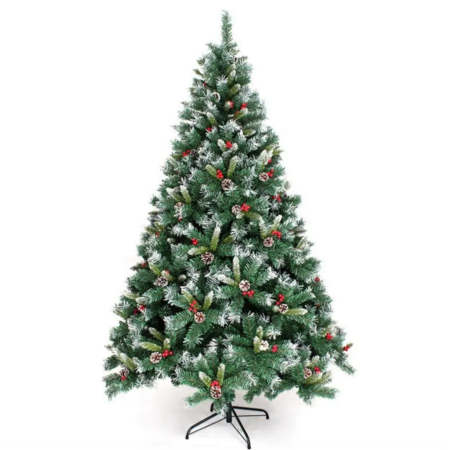 حار بيع بك أوراق التوت الأحمر الصنوبر المخاريط مع الثلج شجرة عيد الميلاد للمنزل والحفلات