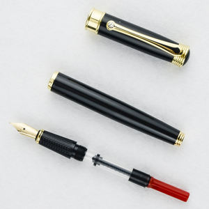 Suministros de papelería GemFully, compra cosas en línea, pluma estilográfica de lujo de metal negro Premium con gemas - Product Image 2