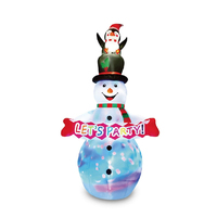Unigz Père Noël gonflable géant de 3,66 m pour extérieur, en polyester imperméable avec lumières LED intégrées, décoration pour patio, pelouse, jardin