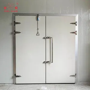 100mm 120mm 150mm Stainless Steel coating Hinged Swing Cold Room Door Semi-Recessed door for cold storage