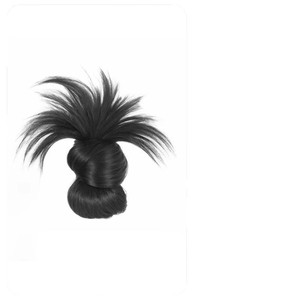 Perruque chignon plume pour femme, queue de cheval basse, chignon simulé naturel et moelleux - Product Image 1