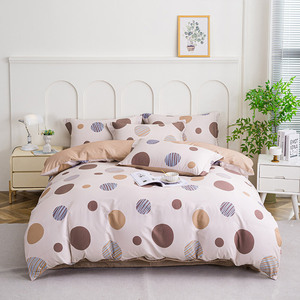 Juego de Ropa de Cama de Algodón Puro Duoximeimiankang, 4 Piezas, Diseño de Puntos, Transpirable, para Uso Doméstico, Estilo Sábana, Densidad de Tela 128x68 - Product Image 1