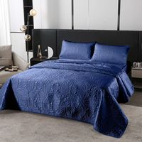 Ensemble de literie de chambre à coucher à double face, 4 pièces, en polyester, à motifs géométriques, matelassé, pour toutes les saisons