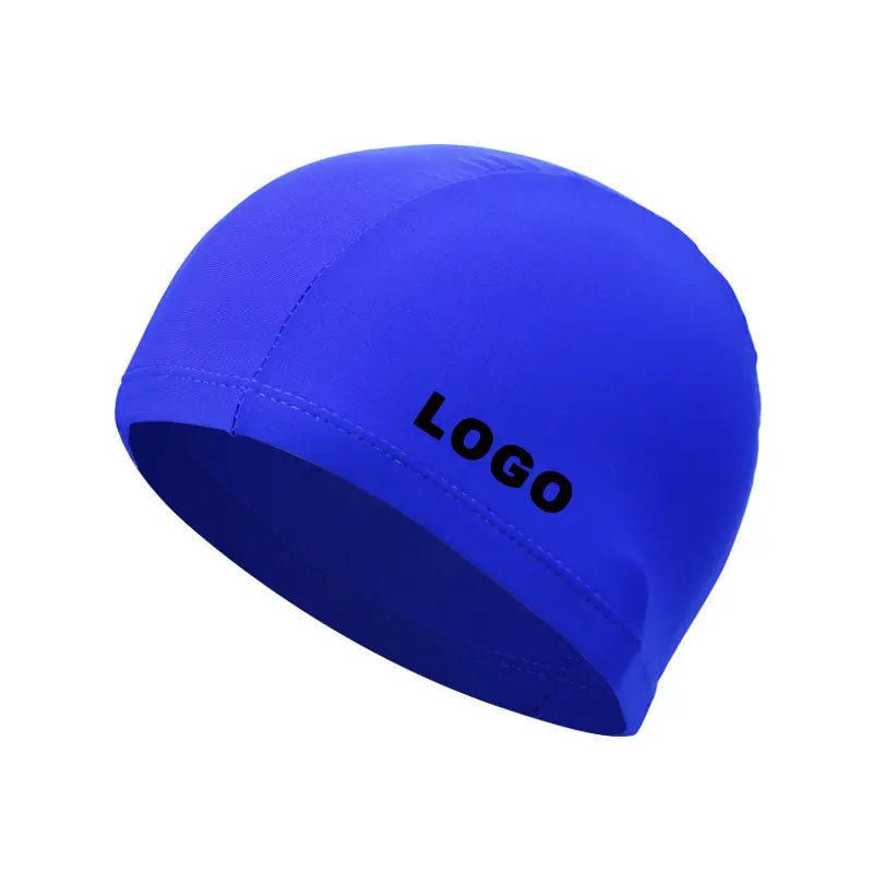 Пользовательская шапка для плавания, однотонная летняя эластичная шапка для взрослых, индивидуальная шапка для плавания из полиэстера унисекс