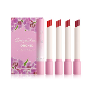 Lápiz labial para <span class=keywords><strong>cigarrillos</strong></span>, Juego de 4 lápices labiales mate con logotipo personalizado, brillo labial orgánico, brillo labial hidratante de larga duración, suministro ODM - Product Image 1