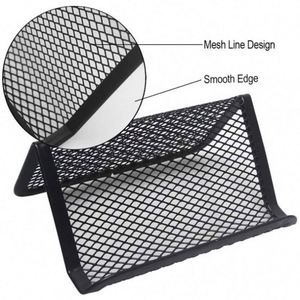 Présentoir de cartes de visite en métal maillé, support de rangement de bureau pour cartes nominatives - Product Image 3