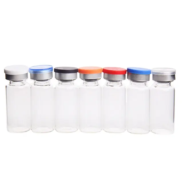 Groothandel Clear 10Ml Custom Glazen Flesjes Met Rubberen Stop