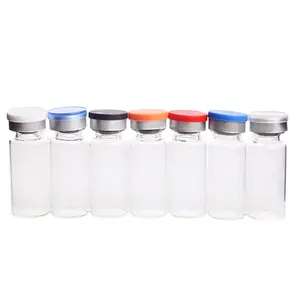Wholesale clear 10ml custom glass vials with rubber stopper