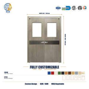 <span class=keywords><strong>Puerta</strong></span> Comercial de Acero Resistente al Fuego para Espacios de Trabajo Compartidos, Diseño Contemporáneo, Acabado Gris Resistente - Product Image 2
