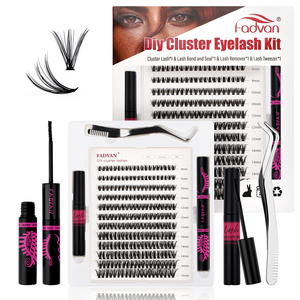 Nouveau design, kit de cils en grappe PBT faits à la main, vente en gros, DIY, 30D 4D 5D 50D 60D <span class=keywords><strong>9</strong></span>-16MM/18MM pour volume, cils préfabriqués - Product Image 2