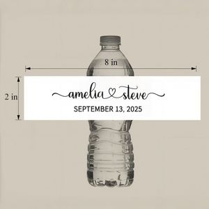 Personalized Wedding <b>Water</b> <b>Bottle</b> Labels - Waterproof Custom <b>Water</b> <b>Bottle</b> Stickers <b>with</b> <b>Name</b> & Date for Wedding Favors - Product Image 5