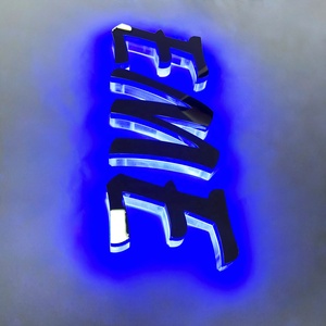 Custom 3D taglio Laser argento lettera in metallo <span class=keywords><strong>per</strong></span> affari parete esterna in acciaio inox segno di bordo luce parete ufficio Dec <span class=keywords><strong>per</strong></span> edifici - Product Image 6