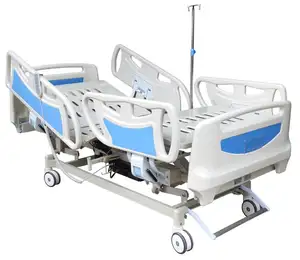 Sıcak satış tıbbi ekipman 5 fonksiyonlu Metal elektrikli hastane yatağı ile yan korkuluklar