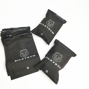 14x20cm Eco Friendly Black Zipper Bag Custom Printed Logo <b>Waterproof</b> Reusable Apparel Swimwear Packaging Garment Pouch Bags - Product Image 6