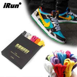 IRun Sepatu Kets Olahraga Oval Warna-warni, Tali Sepatu Bulat Multifungsi dengan Hadiah B - Product Image 1