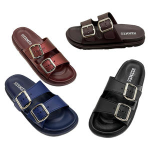 Venta al por Mayor en África y el Sudeste Asiático de Pantuflas con Doble Hebilla para Hombre y Mujer, MOQ 1800+, Directo de Fábrica, Suela Suave y Cómoda - Product Image 4