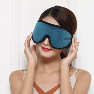 The sleep patch 3D eye contour poliestere Black shading sleep mask The adult eye mask