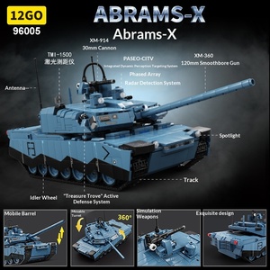 12GO Modern <span class=keywords><strong>Tank</strong></span> 96001-5 Abrams X <span class=keywords><strong>Panther</strong></span> KF51 Ensemble de jouets de construction éducatifs en ABS, modèle de blocs de construction, petites pièces, unisexe, voitures - Product Image 4