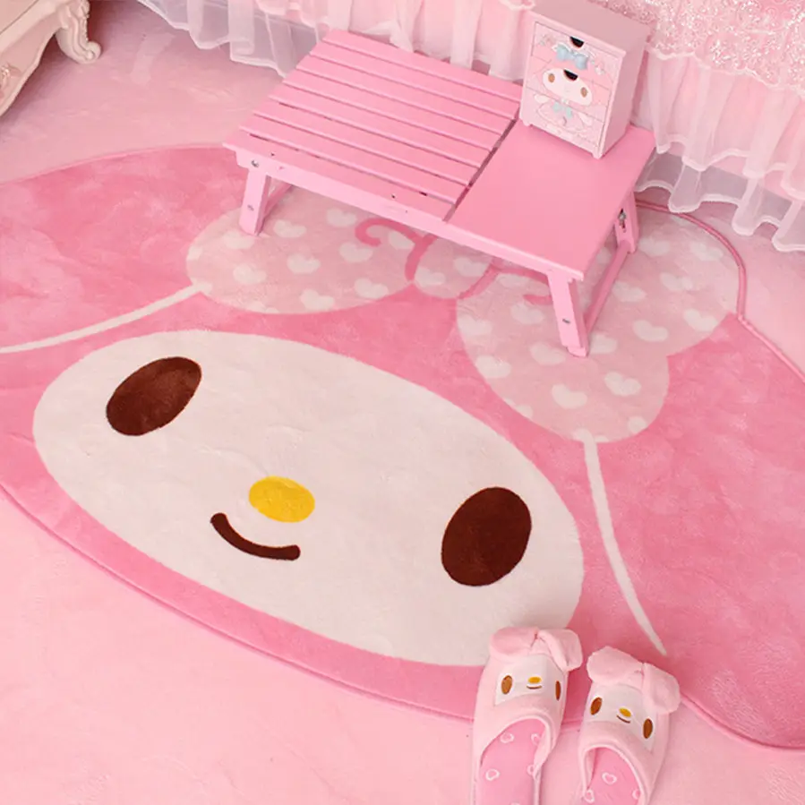 Tapis de maison rose mignon pour fille, tapis de sol de dessin animé en forme de cœur, couverture rampante pour enfants, tapis de jeu pour chambre à coucher