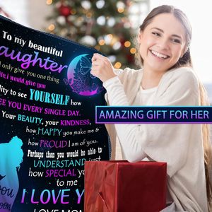 Coolim Gift Mom, Manta de Regalo de Mamá a su <span class=keywords><strong>Hija</strong></span>, Regalos de Halloween, Navidad y <span class=keywords><strong>Cumpleaños</strong></span> para <span class=keywords><strong>Hija</strong></span> 50" x 40" - Product Image 4