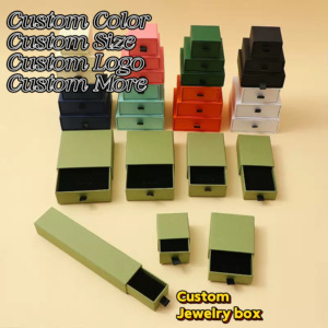 Caja de Regalo para Joyería Estilo Cajón con Cinta, Logotipo Personalizado Disponible para Empaque de Anillos, Aretes y Collares - Product Image 2