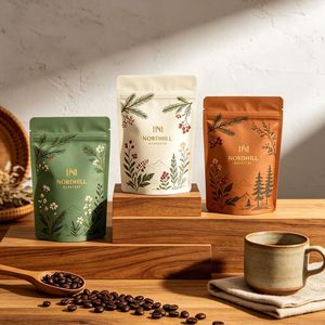 Factory Direct Low MOQ Custom Matte Finish <b>Zip</b> Lock Tear Notch Resealable Stand Up Pouch For Loose Leaf Tea Packaging <b>Bag</b> - Product Image 1