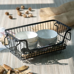 Cesta de Almacenamiento de Cocina de Hierro Forjado con Acabado Lacado Clásico, Apilable, Multifuncional, para Especias y Aperitivos, Portátil, para Uso Doméstico - Product Image 2