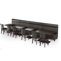 Café Thé Boutique Boulangerie Pizza Mcdonald Carré Chêne Café Bois Laminé Restaurant Meubles Stand Siège Table et Chaise Ensemble