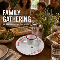 Ensemble de tasses et assiettes en émail personnalisées, vaisselle cadeau OEM, tasse à café et soucoupe pour la fête des mères, pour la maison, la table, les réunions de famille, vente en gros