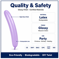 Lot de ballons magiques en latex brillant Feile 260 de haute qualité pour la vente en gros – Modèle torsadé DIY – Choix unisexe populaire pour les célébrations de Noël