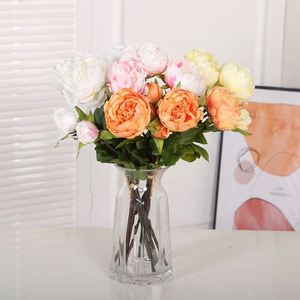 OH ARTS Indoor Dining Table Silk Flower Bunch 50cm X3 Peony Christmas Living Room Furnishings Manufacturer Wholesale - Product Image 1