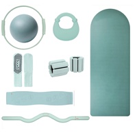 Kit d'accessoires de gym à domicile écologiques de haute qualité : Anneau de Pilates réglable, Bandes de résistance en silicone, Haltères portables avec poignées